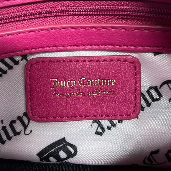 Juicy Couture | Raspberry Tart Pink Nag w/ Crossbody & Iconic Logo Bag Charm - Picture 6 of 9